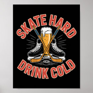 Ölälskande ishockeyspelare Roligt ishockeyturnerin Poster