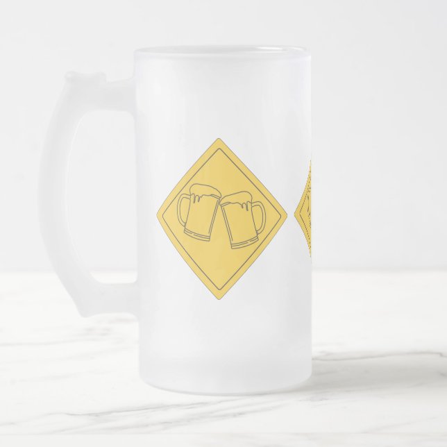 Ölälskare skylt frostat ölglas (Vänster)