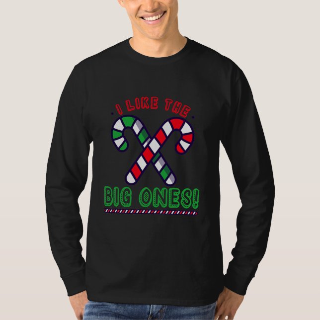 Olämplig Candy cane Vuxen humor Naughty T Shirt (Framsida)