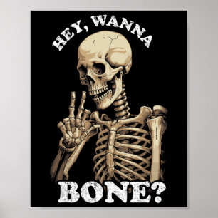 Olämplig Halloween För manar Kvinnor Skeleton Poster