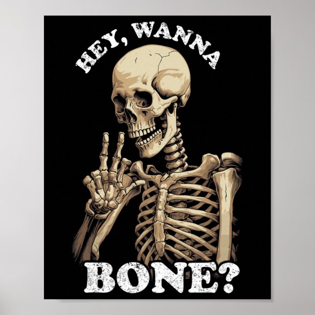 Olämplig Halloween För manar Kvinnor Skeleton Poster (Framsidan)