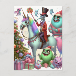 Olämplig jul - Unicorn och Creates Vykort