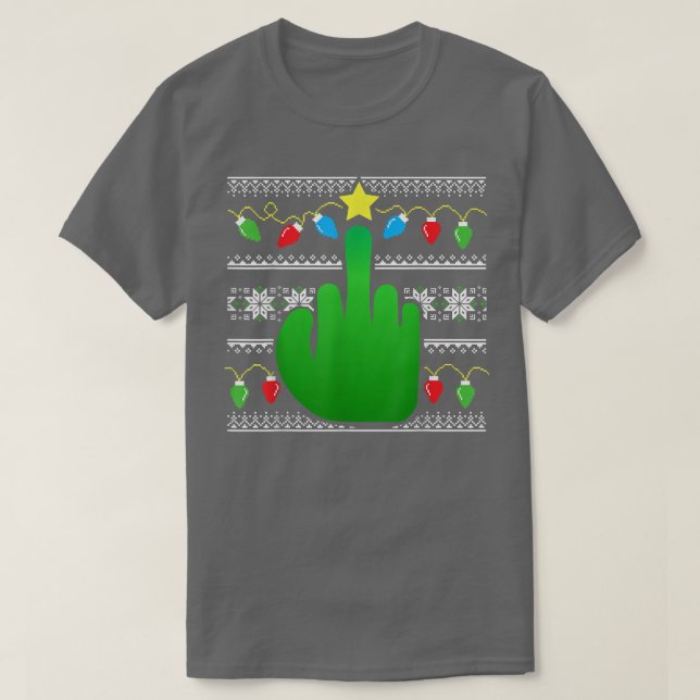 Olämplig söt julsötare Stil Funny T Shirt (Design framsida)