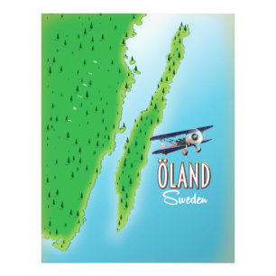 Öland Sverige karta Fototryck