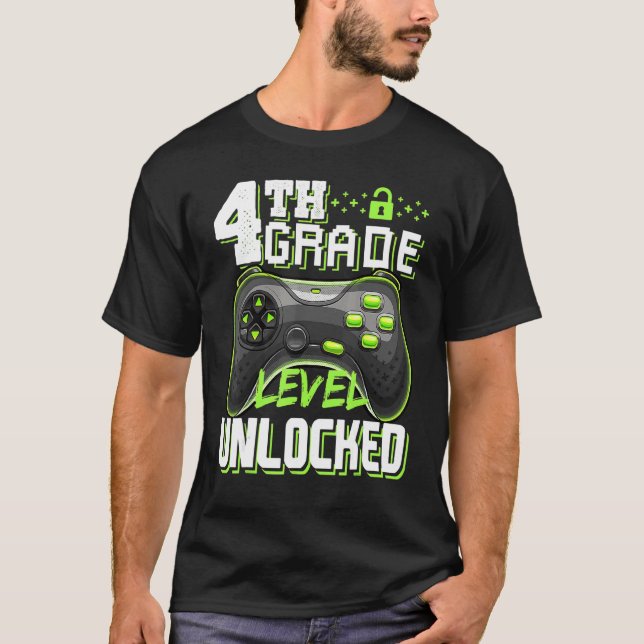Olåst Back to school-video på fjärde Klass-coola-n T Shirt (Framsida)