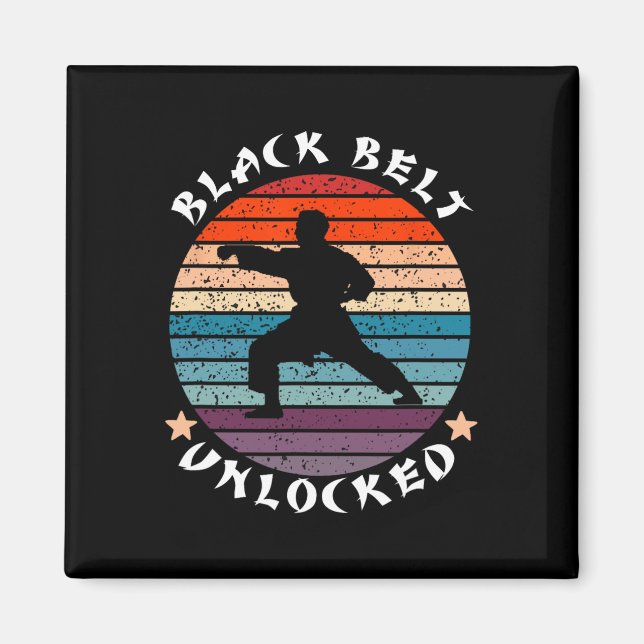Olåst Behålla på Black Bälte-nivå för Achievement  Magnet (Framsidan)