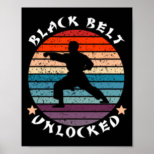 Olåst Behålla på Black Bälte-nivå för Achievement Poster