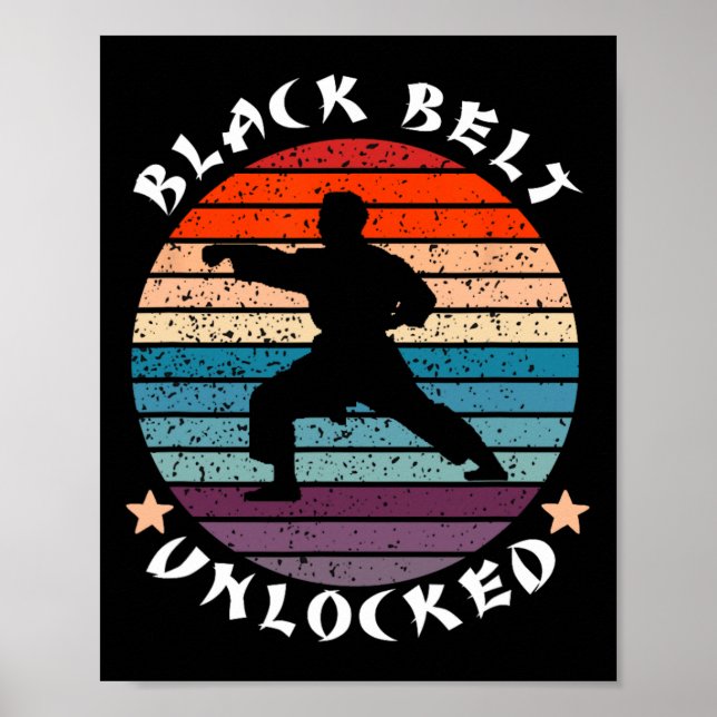 Olåst Behålla på Black Bälte-nivå för Achievement  Poster (Framsidan)