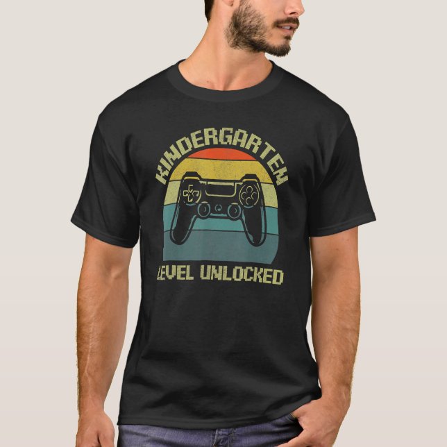 Olåst Kindergarten Level Unlock Apparat Back to sc T Shirt (Framsida)