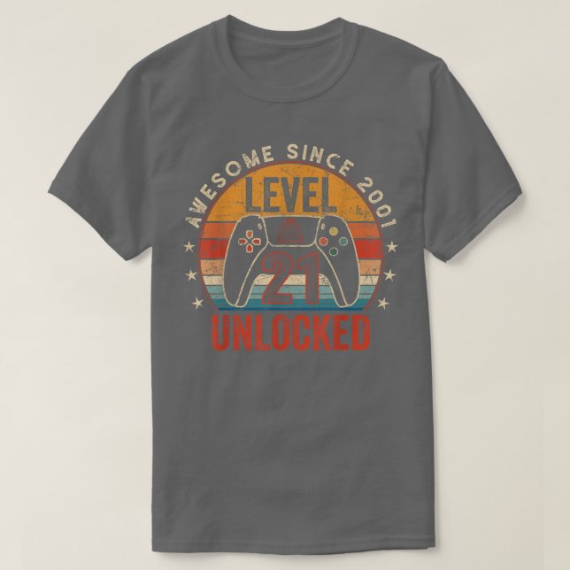 Olåst nivå 21 Fantastisk sedan 2001 21 år gammal B T Shirt (Design framsida)