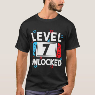 Olåst spelarspel i 7:e på födelsedagsvideokamnjock t shirt