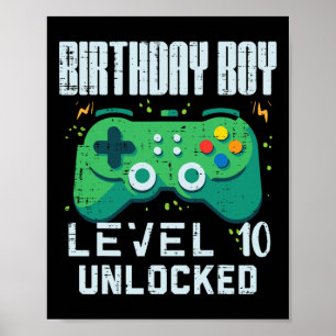 Olåst spelarstyrenhet 10 på födelsedagspojknivå 10 poster