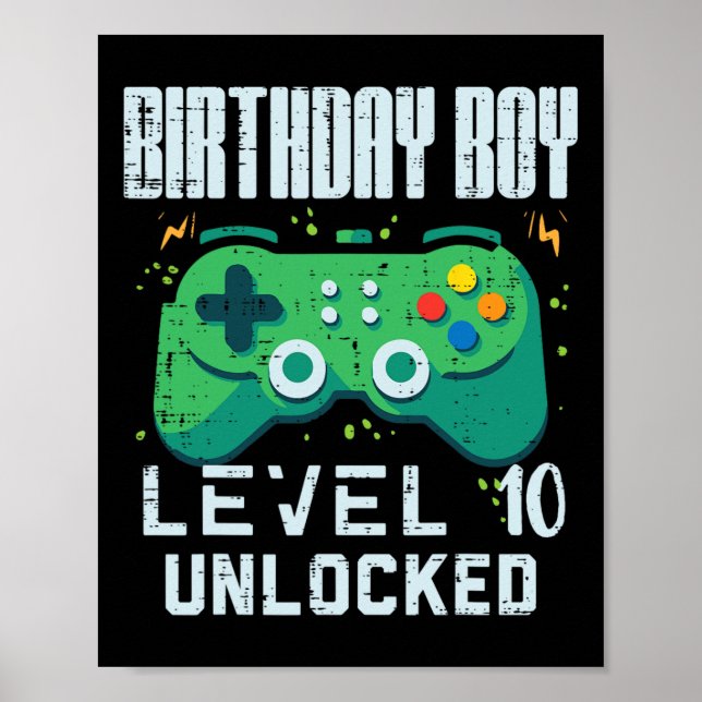 Olåst spelarstyrenhet 10 på födelsedagspojknivå 10 poster (Framsidan)
