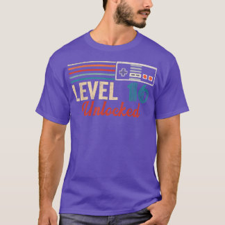 Olåst spelkontroll för nivå 16 på födelsedagsvideo t shirt