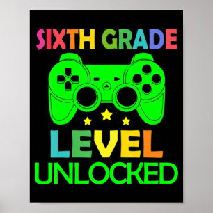 Olåst videospel på 6e Klass Back to school Poster