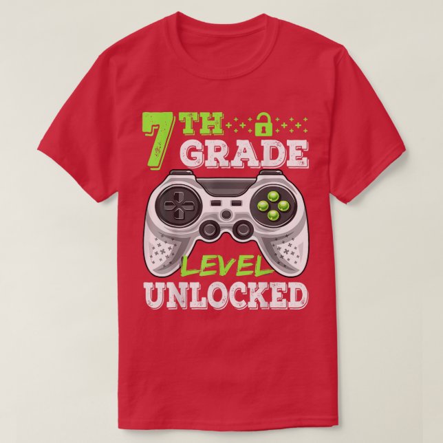 Olåst videospel på 7:e Klass Back to school T Shirt (Design framsida)