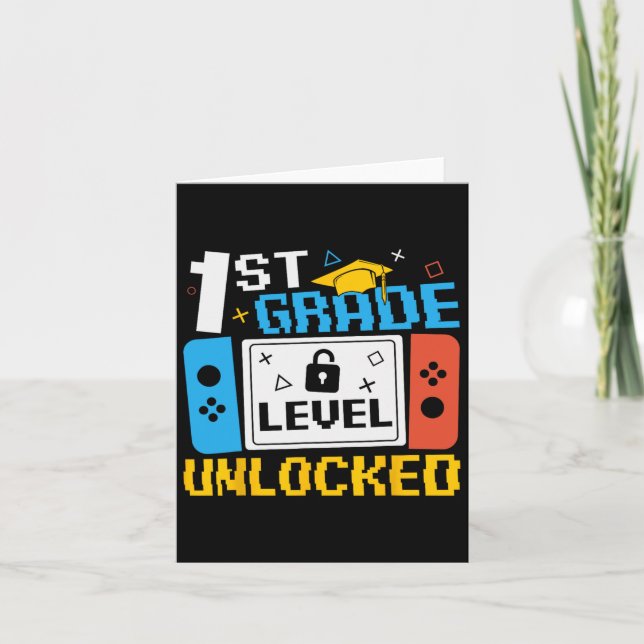 Olåst videospel på Klass Back to school Kort (Framsida)