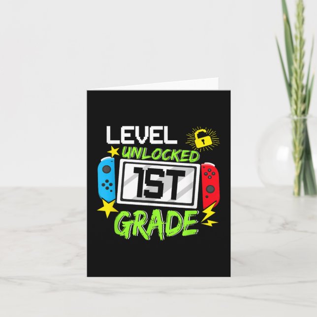 Olåst videospel på Klass Back to school Kort (Framsida)