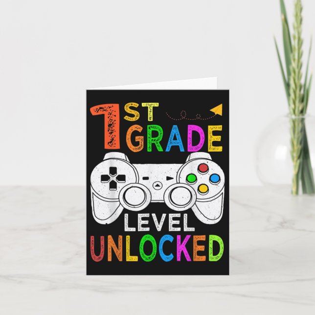 Olåst videospel på Klass Back to school Kort (Framsida)