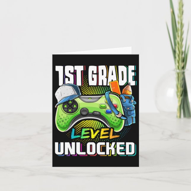 Olåst videospel på Klass Back to school Kort (Framsida)