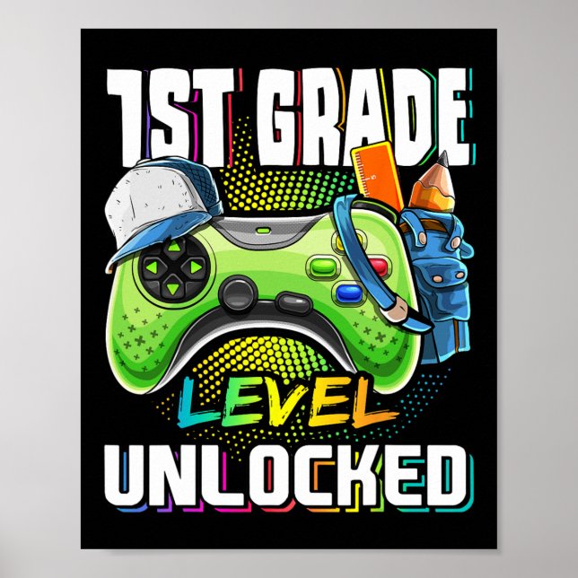 Olåst videospel på Klass Back to school Poster (Framsidan)