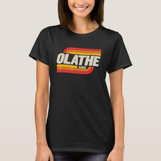 Olathe Kansas Ks City Vintage T Shirt (Framsida)
