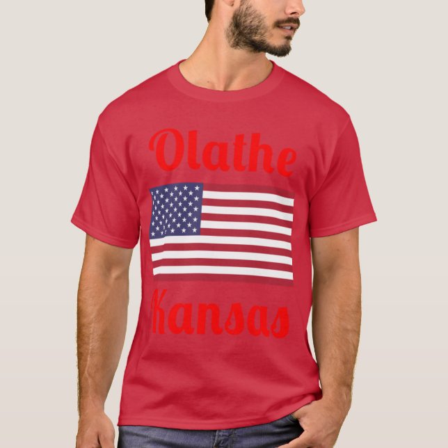 Olathe Kansas Stylish Tryck2 T Shirt (Framsida)