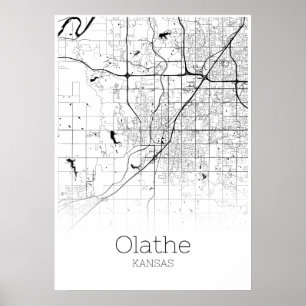 Olathe Karta - Kansas - City Karta Poster