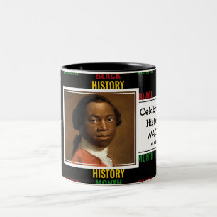OLAUDAH EQUIANO Okänd man Svart historikmånad Två-Tonad Mugg