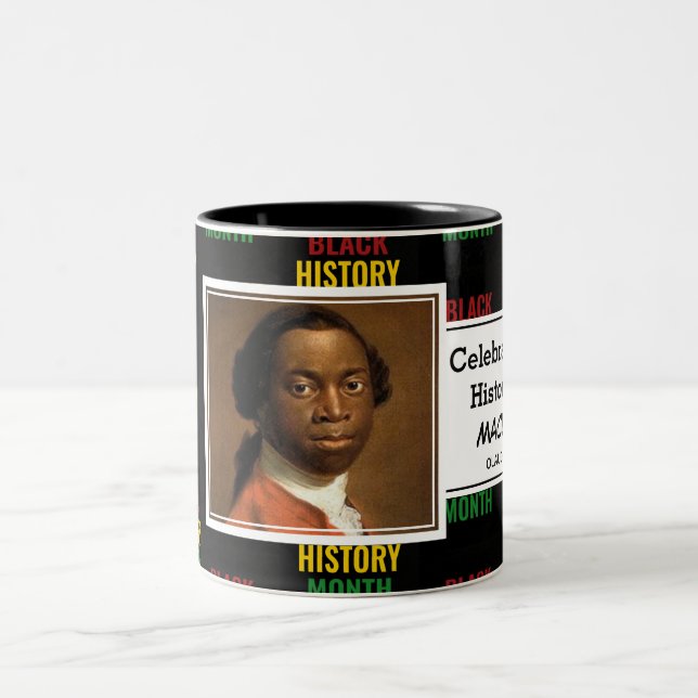 OLAUDAH EQUIANO Okänd man | Svart historikmånad Två-Tonad Mugg (Center)