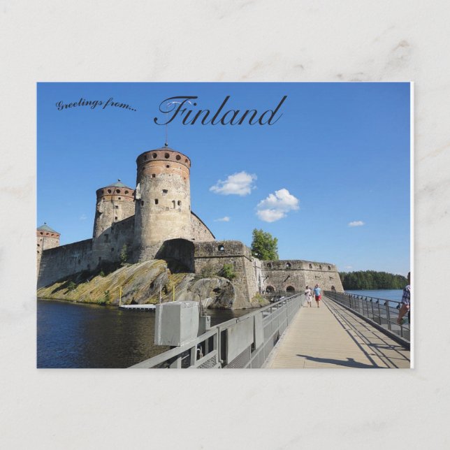 Olavinlinna Castle i Nyslott Finland Vykort (Framsida)