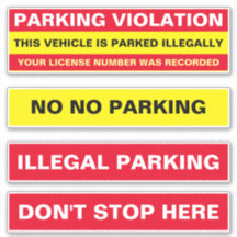 Olawliga parkeringsvarningar och förelägganden