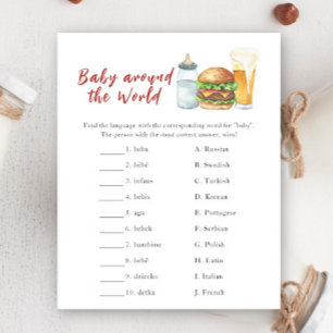Ölbabyshower - Baby runt hela världen spel