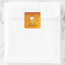 Ölbaren Företag vintage logobutik Fyrkantigt Klistermärke