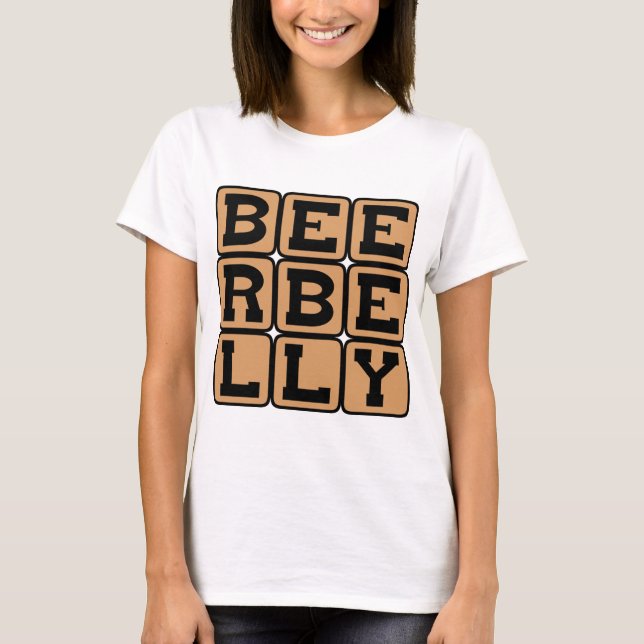 Ölbauch, bieffekt av att dricka ale t-shirt (Framsida)