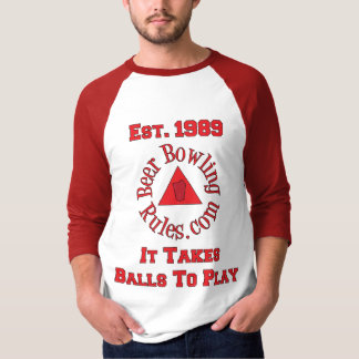 Ölbowlingregler tar det bollskjortan t-shirt