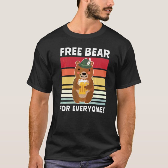Ölbryggande Drickande Drickande Öl Drickande Björn T Shirt (Framsida)