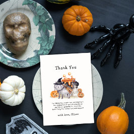 Ölbryggande Lille Boo Katt I Häxhatt Bebis Shower Tack Kort