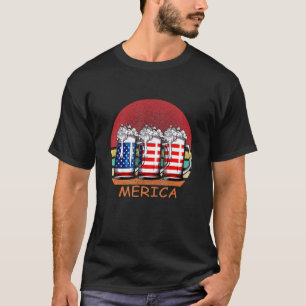 Ölburkar Amerikansk Flagga 4:e Juli Män Kvinnor Us T Shirt