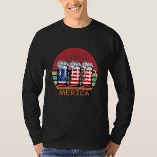 Ölburkar Amerikansk Flagga 4:e Juli Män Kvinnor Us T Shirt