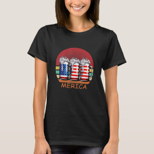 Ölburkar Amerikansk Flagga 4:e Juli Män Kvinnor Us T Shirt