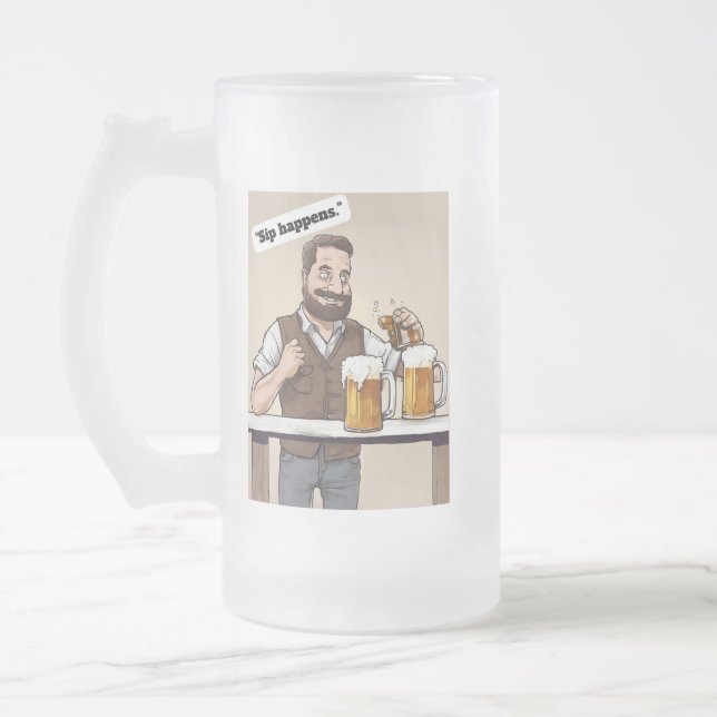 ölcitat frostat ölglas (Vänster)