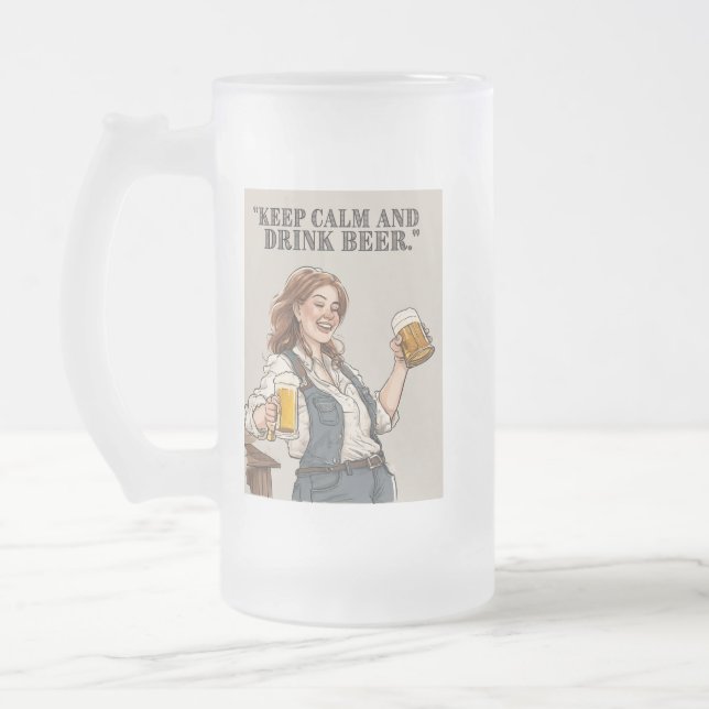 ölcitat frostat ölglas (Vänster)
