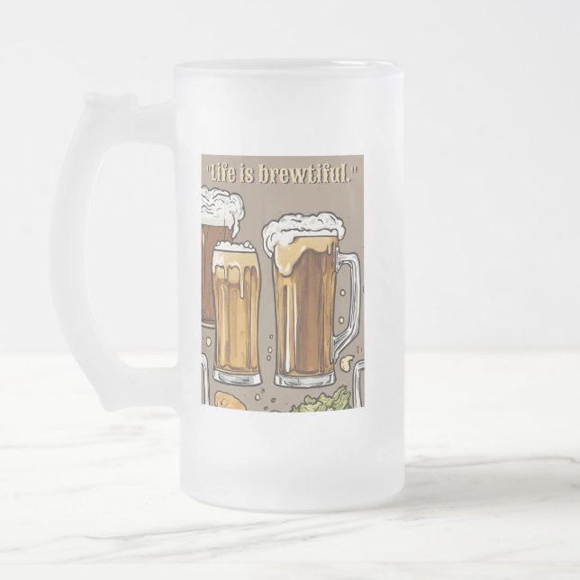ölcitat frostat ölglas (Vänster)