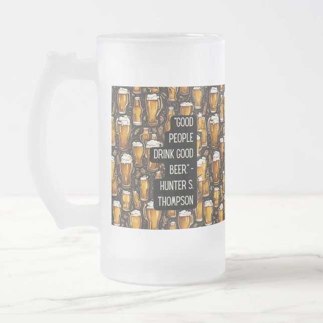 ölcitat frostat ölglas (Vänster)