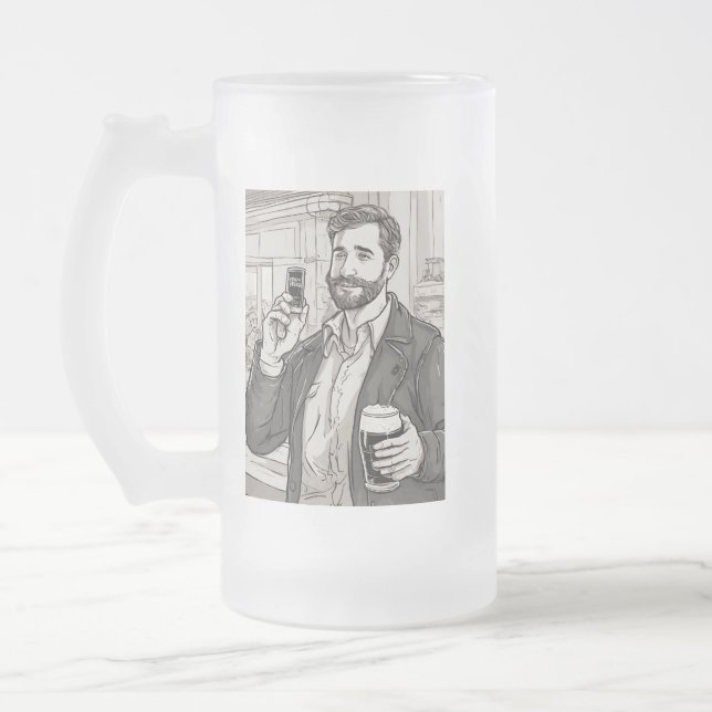 ölcitat frostat ölglas (Vänster)