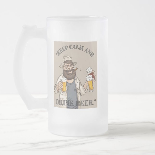 ölcitat frostat ölglas (Vänster)
