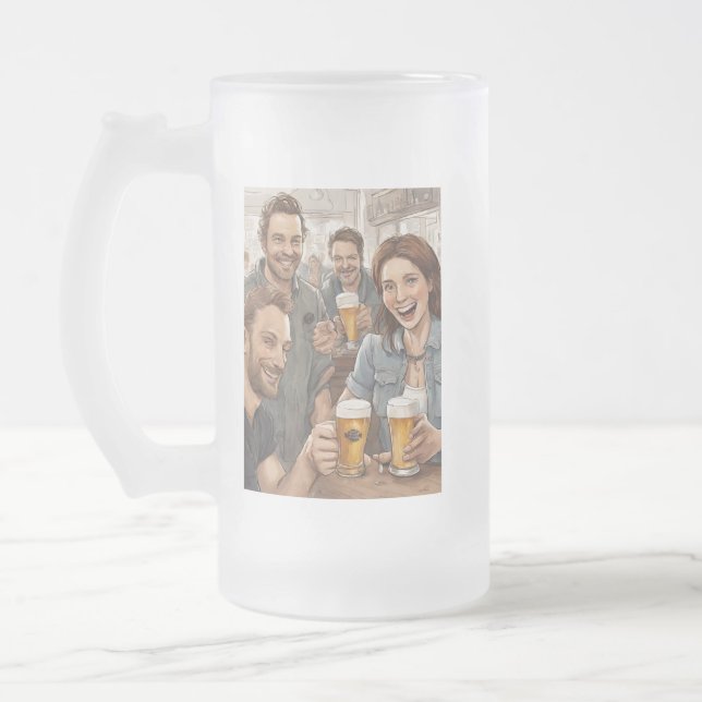 ölcitat frostat ölglas (Vänster)