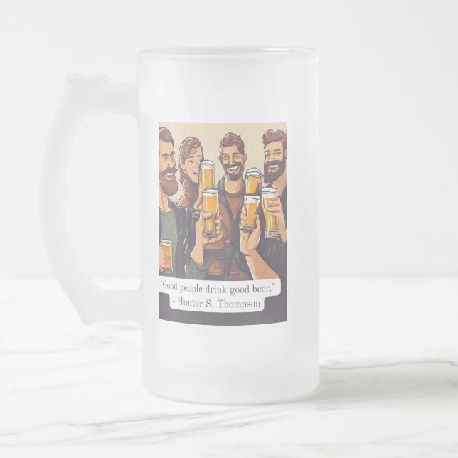 ölcitat frostat ölglas (Vänster)