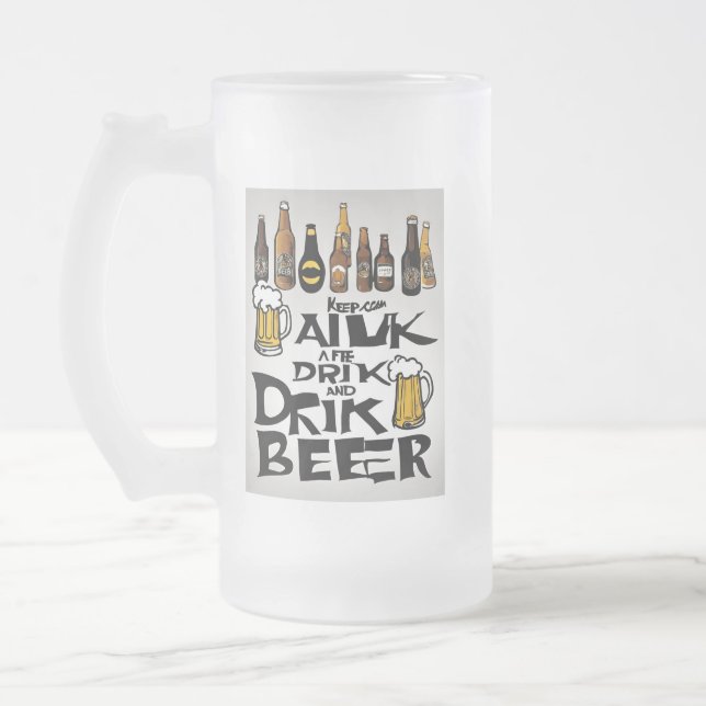 ölcitat frostat ölglas (Vänster)